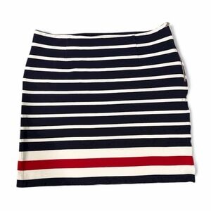 Banana Republic Navy and Red and White Striped Mini Skirt.